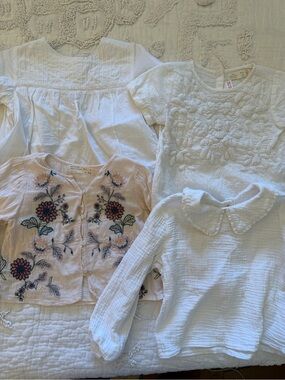 Zara girls floral embroidered tops (lot) Size 2-3 yrs